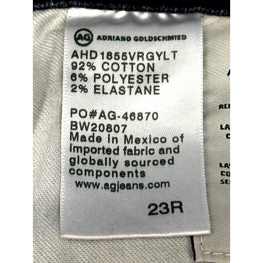 AG Adriano Goldschmied The Prima Ankle Cigarette Jeans Black Denim Frayed Hem 23 - Picture 11 of 16